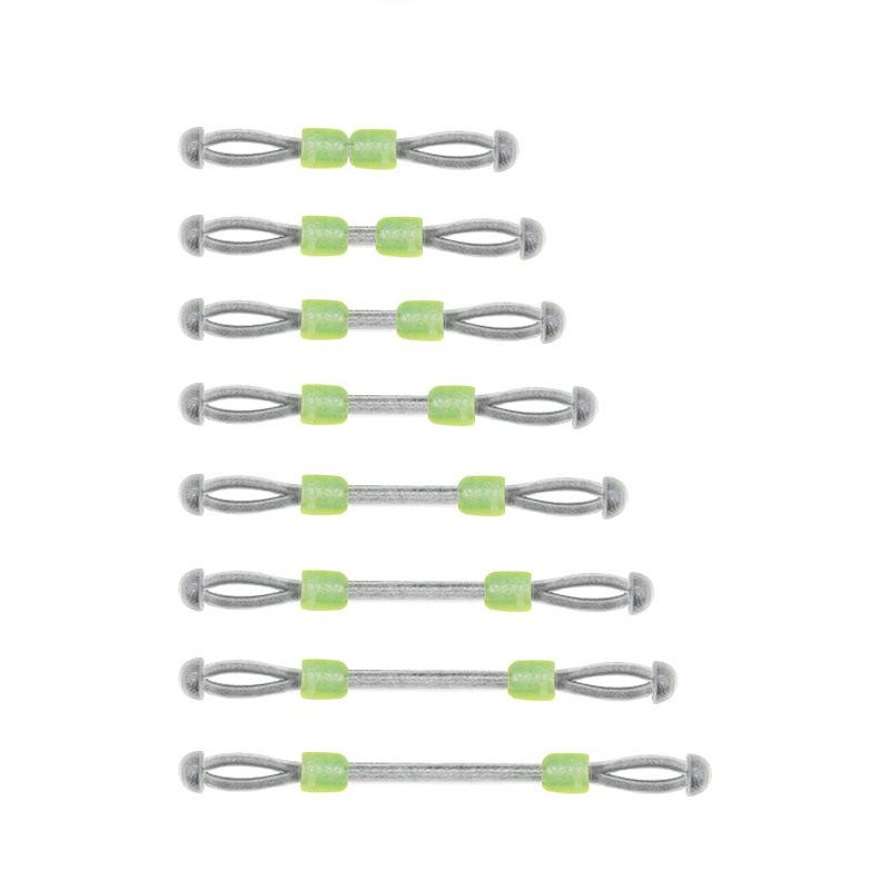 Space Bean Double Head Fish Line Separator Double Hook Silicone Fish Hook Fixed Distance Splitter