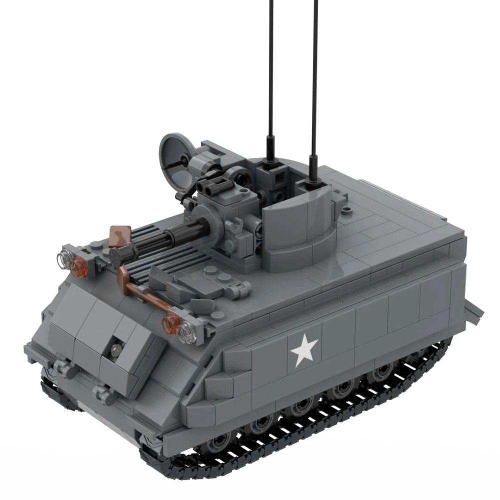 Армия США M113 M163 M577 ACAV Бронированная машина пехоты Военный Строительный Блок Игрушка Кубики Армейский Транспорт ВУЛКАН Система ПВО