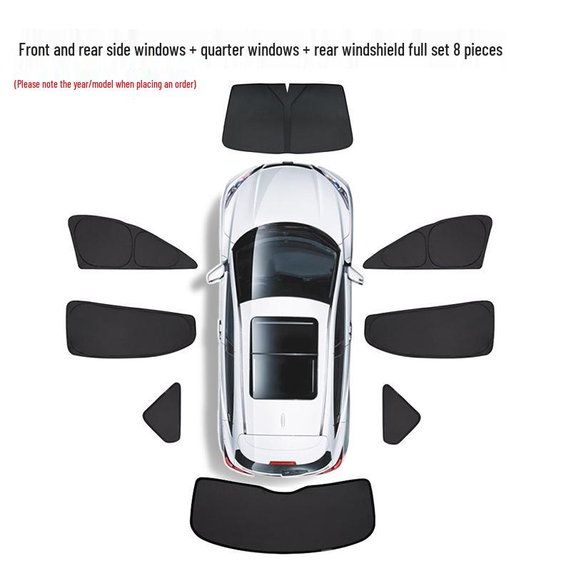 Новый солнцезащитный козырек Xiaopeng P7/P7i: Непрозрачная штора для кемпинга для уединения, защиты от солнца на боковых окнах и теплоизоляции.