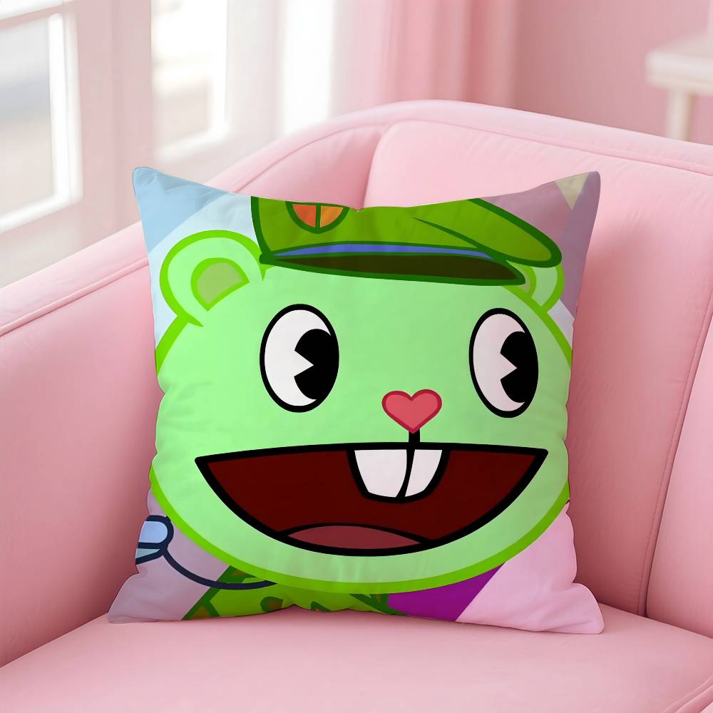 N-Ореховый H-Счастливое Дерево Друзья Наволочка Комфорт Диван-Кровать Шёлковая элегантная Невидимая молния Индивидуальная Декоративная наволочка