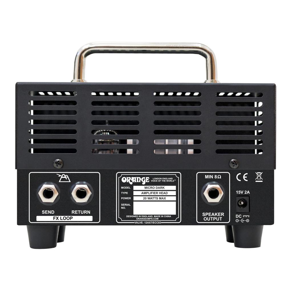 Гибридный гитарный усилитель ORANGE Micro Dark 20 Valve, гитарный усилитель MICRO DARK 20, черный