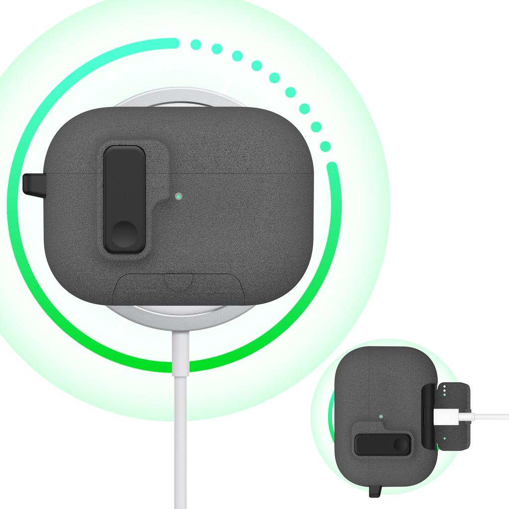 Чехол для AirPods Pro 3 с надежным замком и ремешком Чехол для AirPods Pro3 Защитная крышка с подставкой для телефона Для AirPods Pro 3
