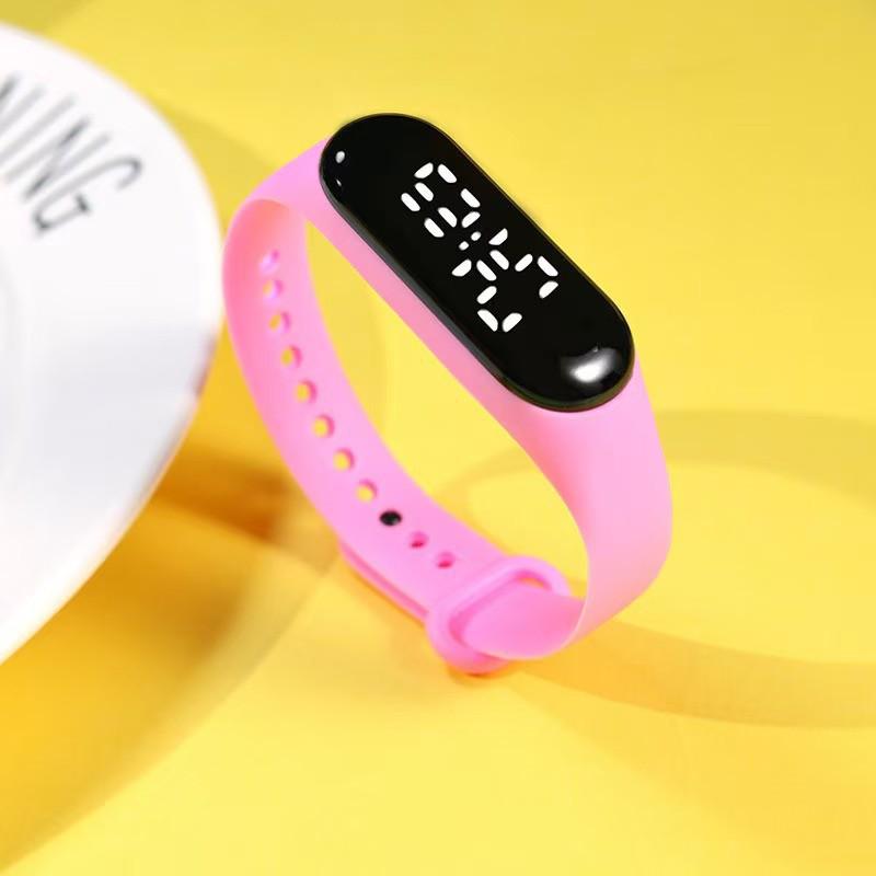 Водонепроницаемые белые светодиодные сенсорные часы для мальчиков и девочек средней школы