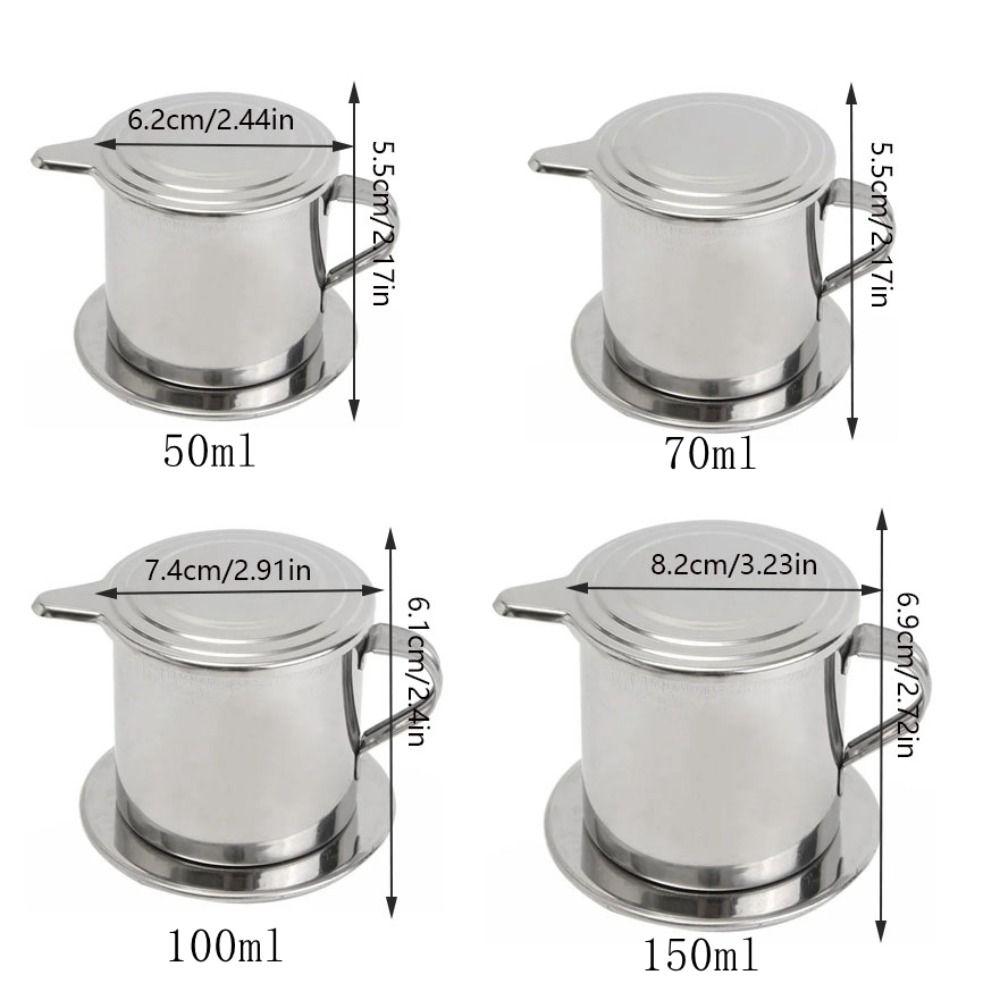 Портативный кофейный фильтр для капельного заваривания кофе из нержавеющей стали, чашка для заваривания кофе, вьетнамская кофеварка для кемпинга