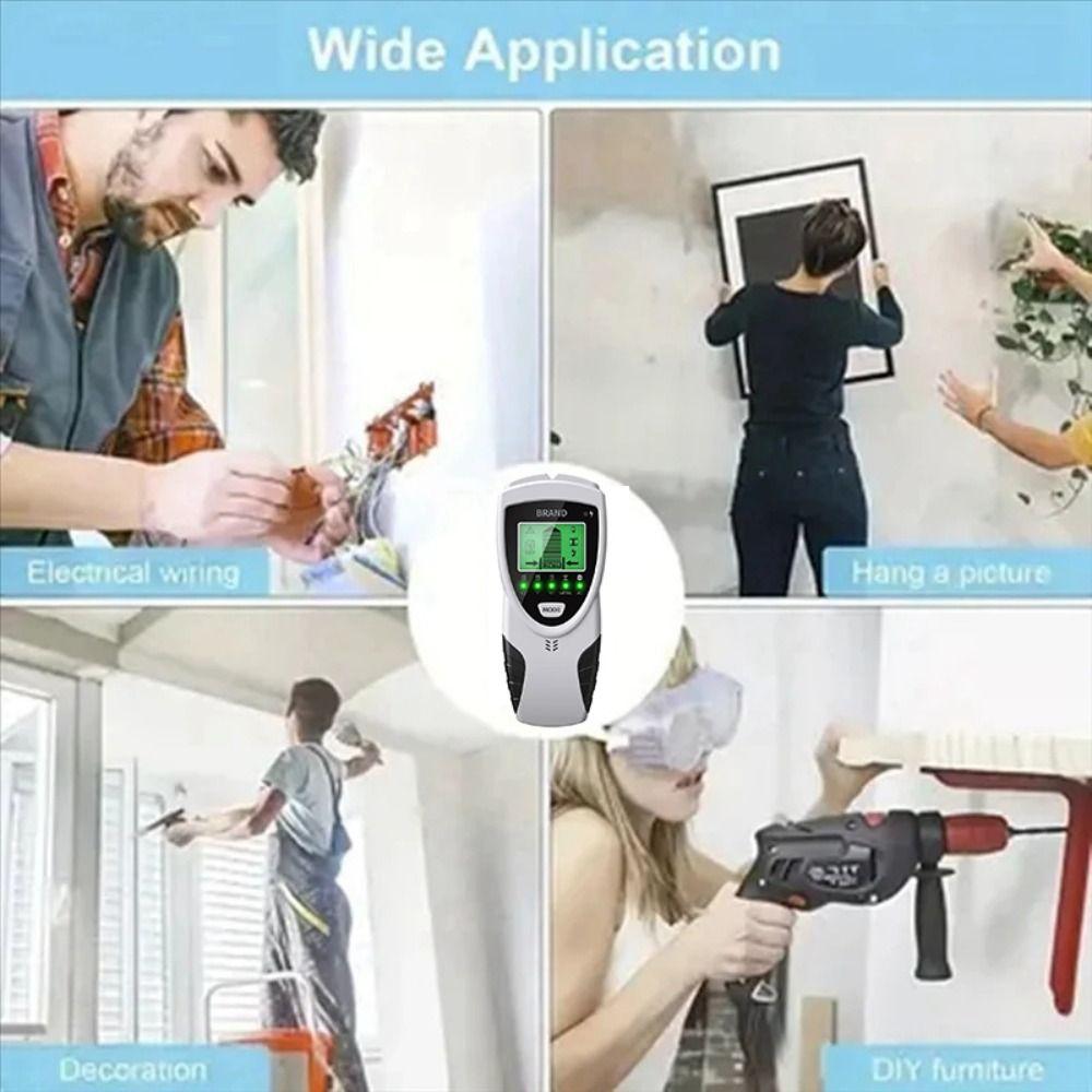 Металлоискатель со светодиодным дисплеем для поиска шпилек 5-в-1 Детектор шпилек в стене Поиск металла/дерева/живого провода AC