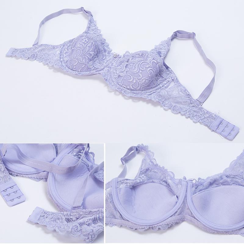 Elegant And Sexy Lace Women Bra Plus Size 75-100 D E Ultrathin Brassiere 95e 100e Underwear