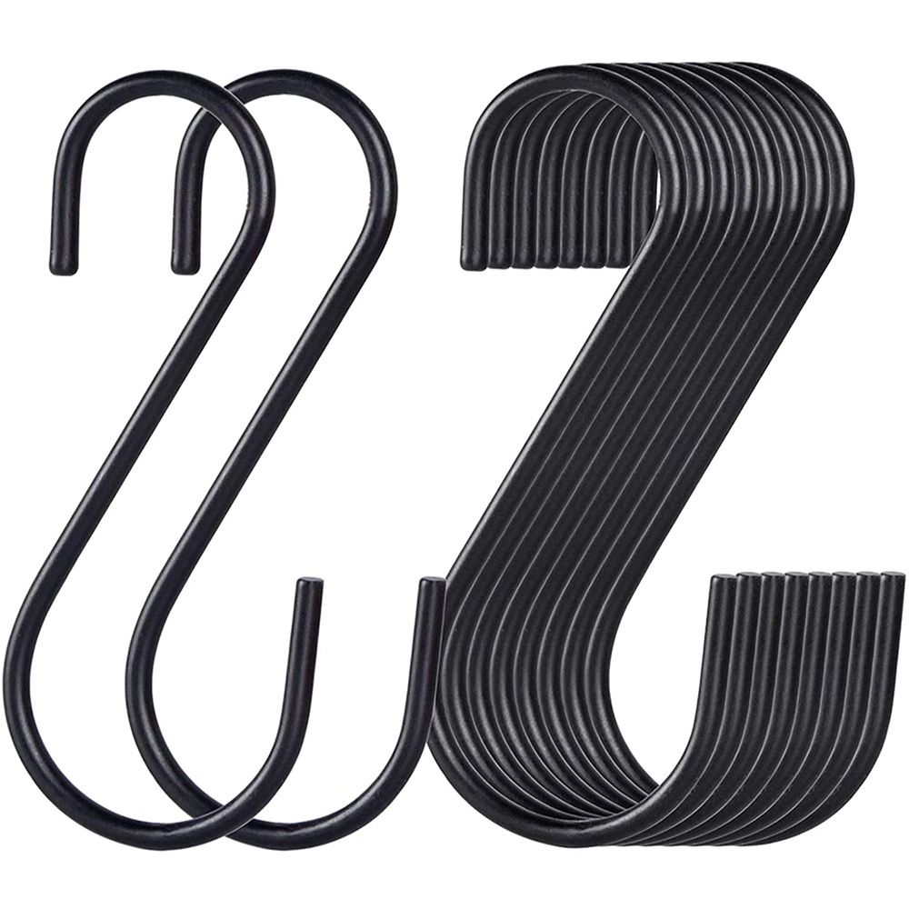 10/15/20/25/30pcs Household Organizer Stainless Steel Storage Rack Hanger Clasps Hooks S Shaped Hook