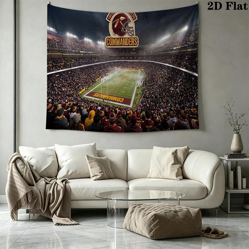 Логотип Washington Redskins Настенный гобелен Эстетичное настенное панно Печатная ткань Одеяло Декоративные гобелены для спальни гостиной Домашний декор
