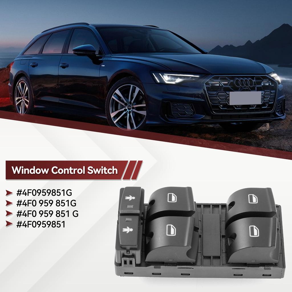For Q7 2007-2015 A6 2005-2011 Front Left Electric Window Lifter Control Switch Regulator Button Car Accessories 4F0959851G