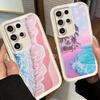 Чехол для телефона Samsung Galaxy S26 S25 Ultra S24 FE Розовый Закат Пляж Мечтательный Пейзаж Оболочка S23 Plus S22 + S21 S20 5G Мягкий Силикон