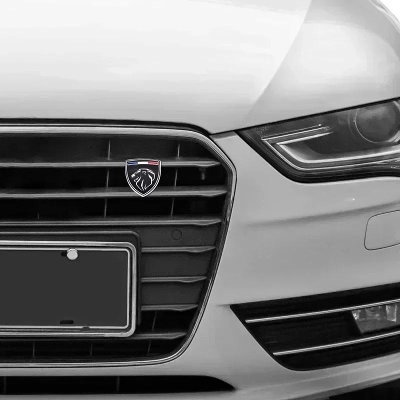Car Front Grille Emblem Metal Badge Decoration for Peugeot 106 107 108 206 207 208 301 306 307 308 407 408 508 2008 3008 4008