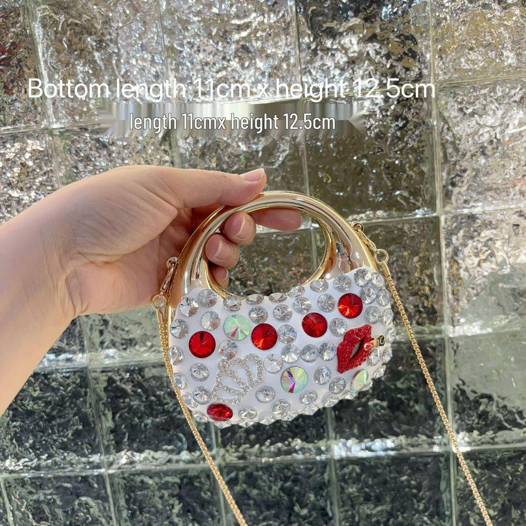 Стильная женская летняя сумочка 2025: Универсальная вечерняя сумка из акриловых страз