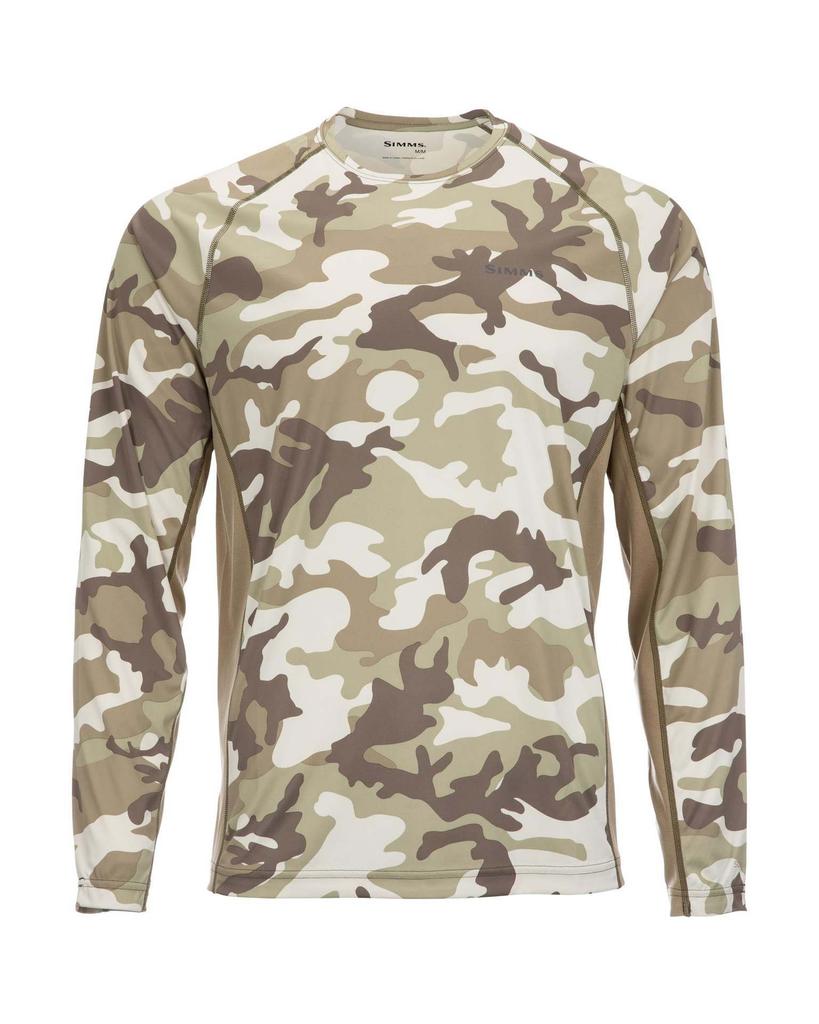 SIMMS camouflage fishing suit Luya long-sleeved crew neck T-shirt men's summer sunscreen suit quick-drying breathable fishing suit