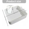 Washer Drain Pan Set with White Raised-Edge Tray and Drain Fittings for Household Laundry Room Water Control in Small Spaces