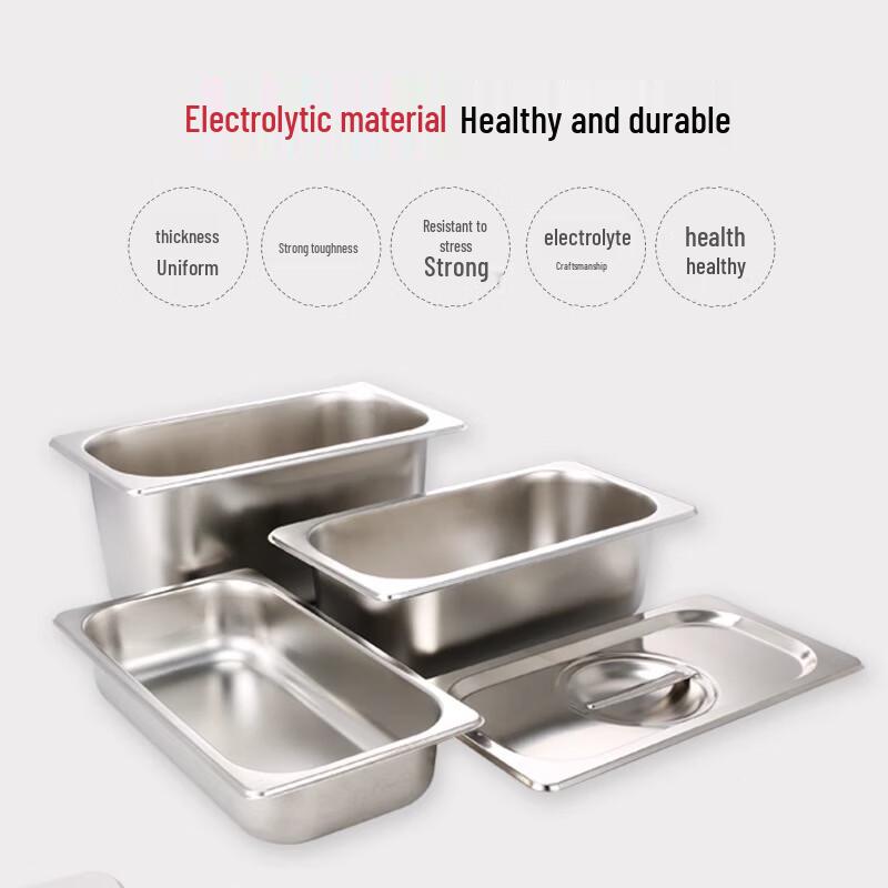 HUIHUADU Stainless Steel Food Pan Set with Lids