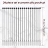 20Pcs Stainless Steel Coffee Stir Sticks Reusable Stainless Steel Cocktail Sticks Practical Stainless Steel Beverage Stirrers
