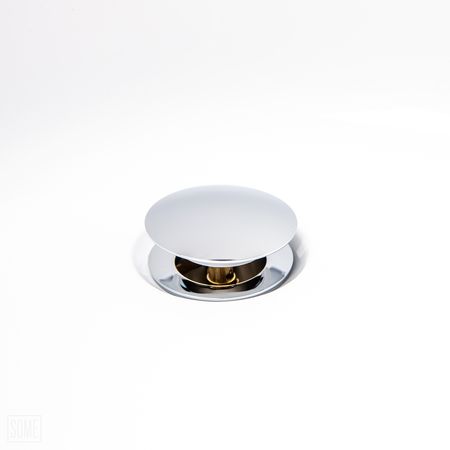 Click-clack bathtub plug with overflow, chrome