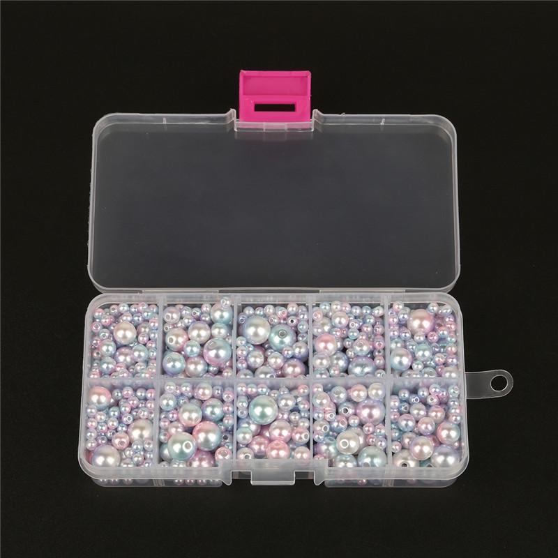 350pcs AAA Mixed Size 4-10mm Round Beads ABS Pearls Loose Beads For Jewelry Making