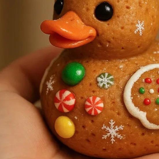 1/3Pcs Duck Ornament Handmade Texture Festive Christmas Decoration with Gift Bowknot Crutch Decor Xmas Duck Statue