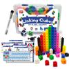 Linking Cubes Math Blocks Toy with Activity Cards 100pcs Numbers Counting Set Snap Toy Counters Kids Educational Learning Gifts