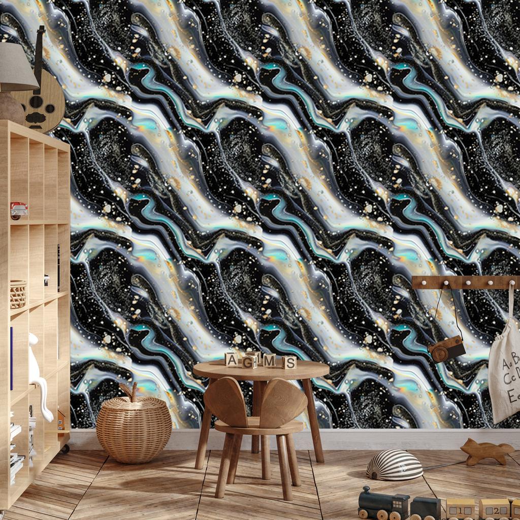 Graphite and light gray ink wallpaper for living room and bedroom 50x1000