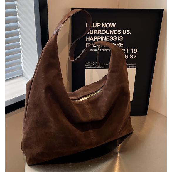 Women’s Trendy Suede Tote Bag Fall Winter Shoulder Handbags Purse For Women
