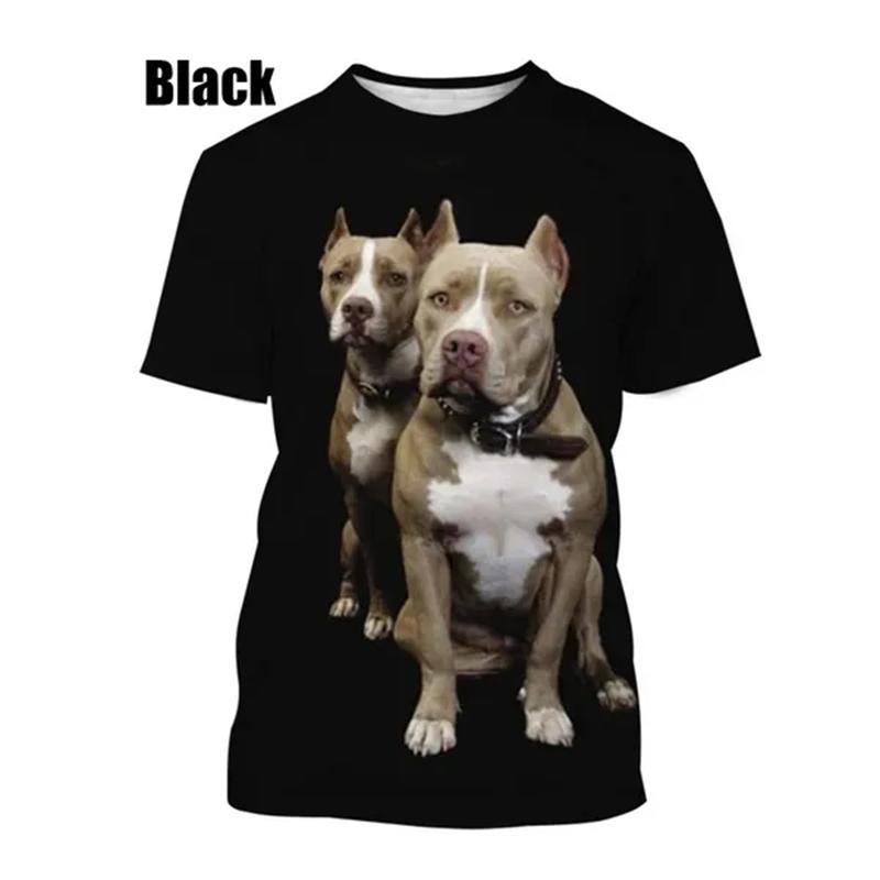 Новые модные футболки с 3D принтом Pit Bull, летние повседневные мужские и женские дышащие футболки в стиле хип-хоп с короткими рукавами, модные топы унисекс
