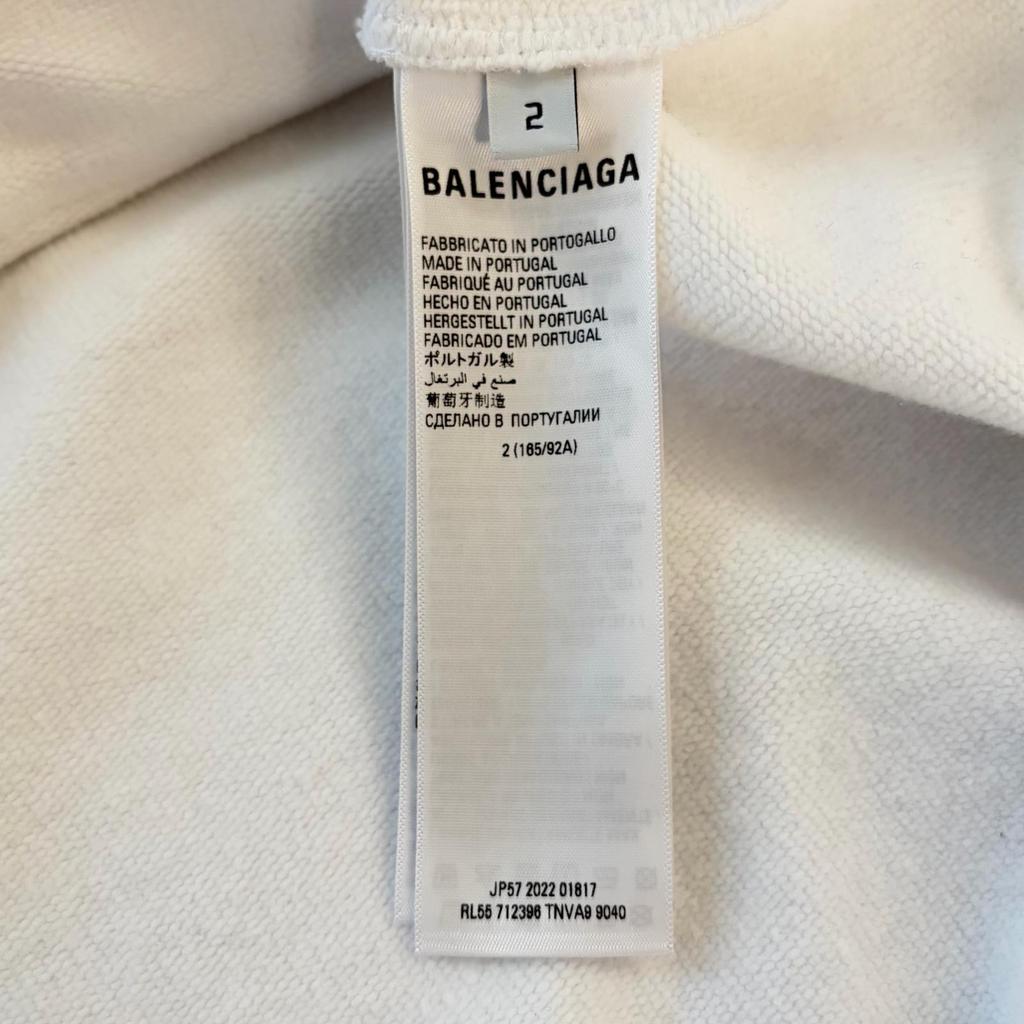 Б/у Худи BALENCIAGA белое мужское