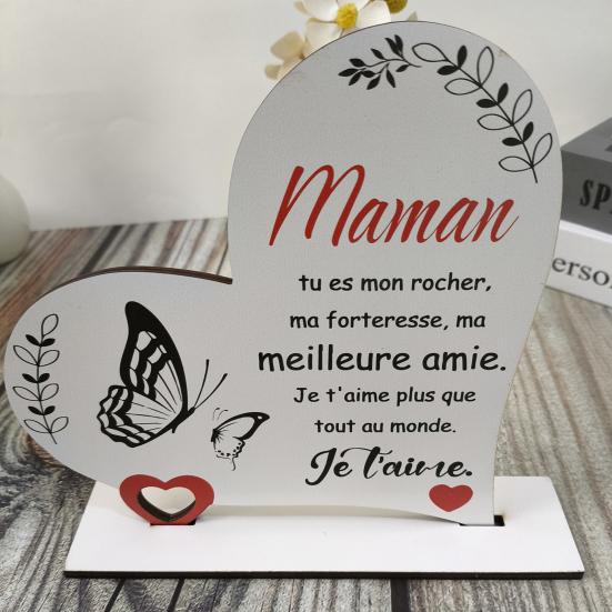 Деревянное украшение в виде сердца, отдельно стоящее украшение в виде сердца для дома, настольное украшение в виде сердца, благодарность