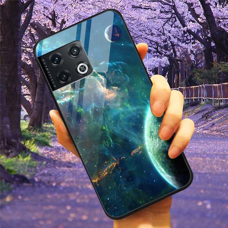For OnePlus 10 Pro 5G Case 6.7'' Tempered Glass Starry Marble Hard Back Cover for One Plus 10Pro Funda Capa Oneplus10pro Coque