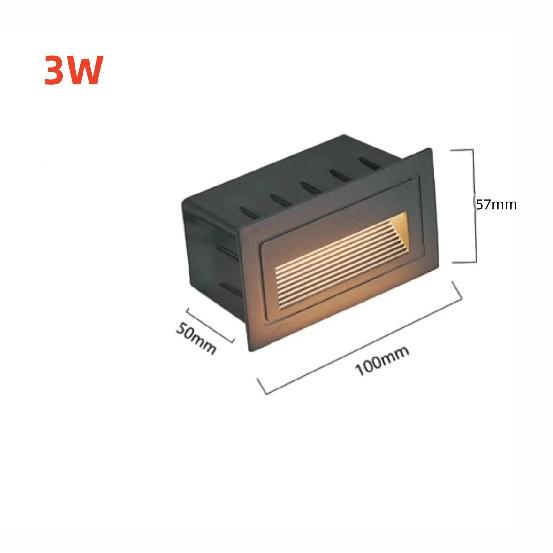 LED IP65 Waterproof Stairs Step Light Outdoor Wall Lamp Corner Garden Street Footlight Recessed for Porch Yard Balcony 220V