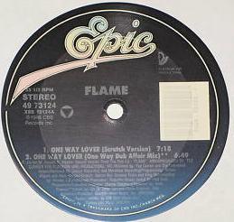 12-дюймовая пластинка FLAME BRAITHWAITE - One Way Lover 4973124S1 Epic 1989 США Танцевальная и Электронная Б/У