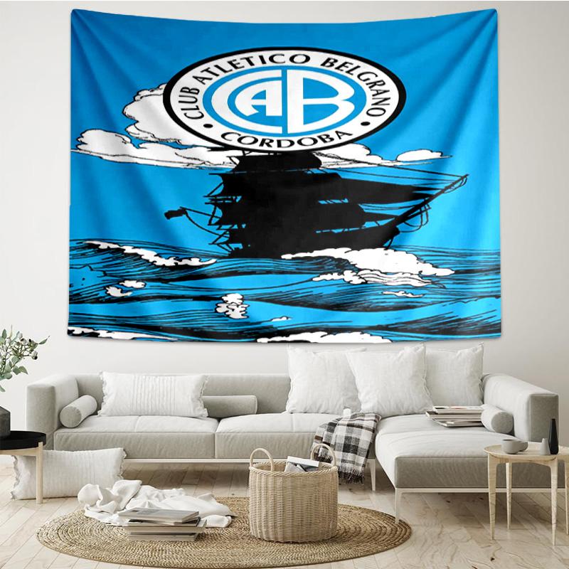 Atletico Belgrano Crest Tapestry Hanging for Bedroom,Livingroom, Playroom,Decor Art Room Wall Tapestry Holiday and Birthday Gifts