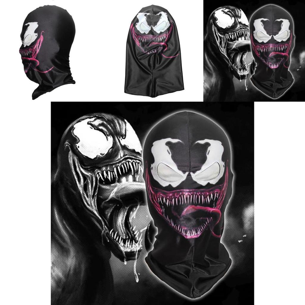 Fun Halloween 3d Venom Full Face Mask Scary Balaclava Eye Masks Cap For Ultimate Costume Appeal
