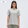 Crew neck sports short sleeves women's summer solid color versatile running fitness top casual loose breathable yoga clothes