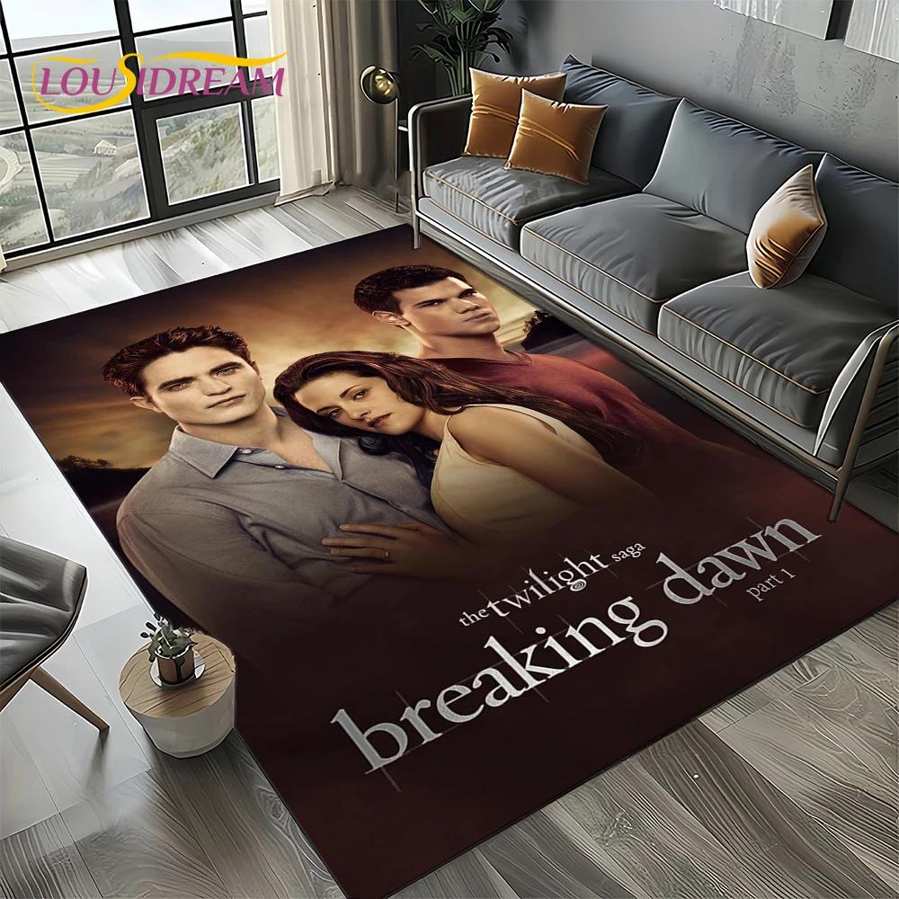Twilight Saga Series Edward Bella Movie Carpet Rug for Living Room Bedroom Home Sofa Decoration,Kids Area Rug Non-slip Floor Mat