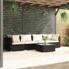 Day and Night - Day and Night 5-piece Garden Sofa Set and Black Synthetic Rattan Cushions