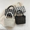 Small Bag Women's 2024 Spring New Nylon Bag Fashion Korean Version Trendy Plaid Large-capacity Shopping Bag Handbag