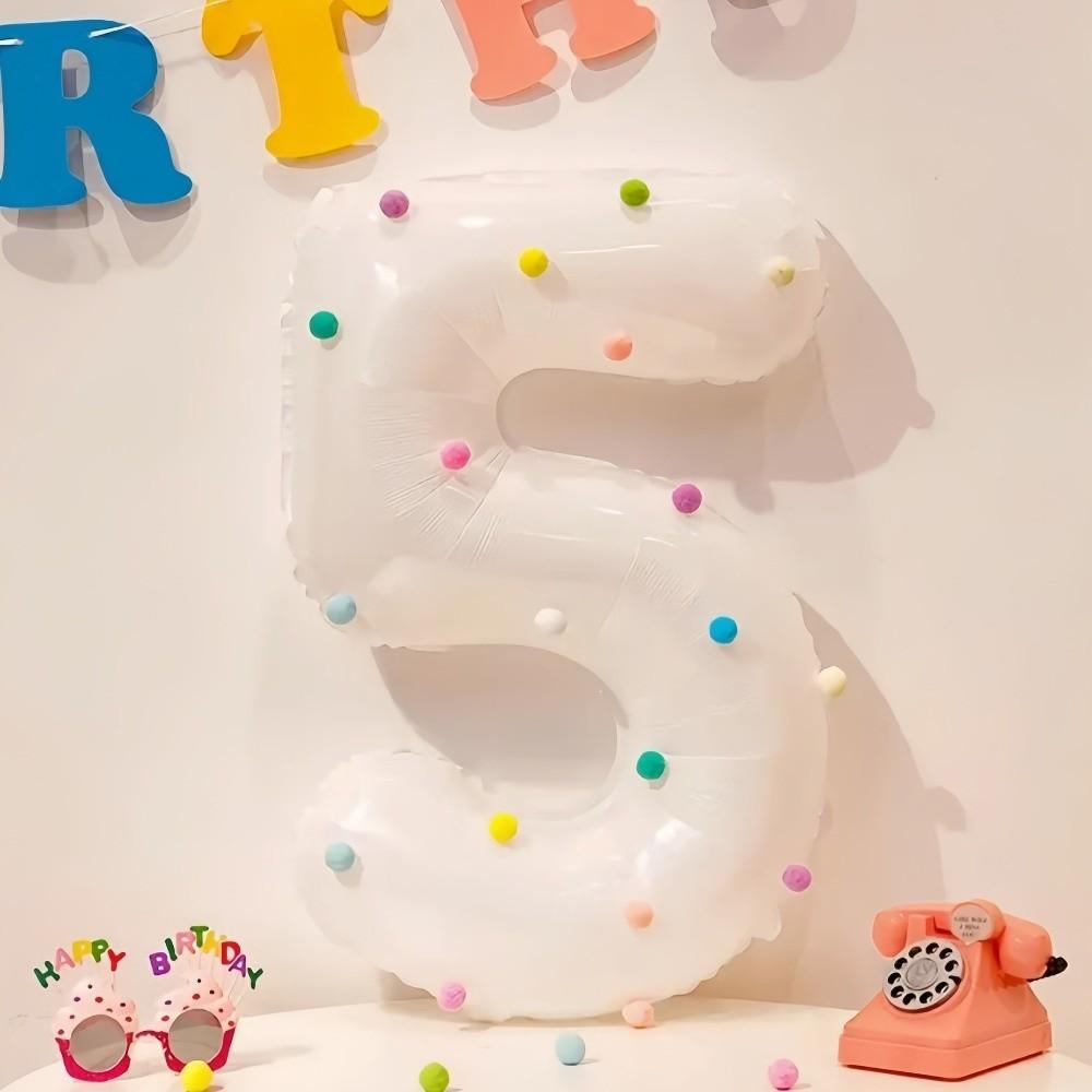 White Number 0-9 Balloons 32 Inch Birthday Party Decorations  Celebrating Birthdays