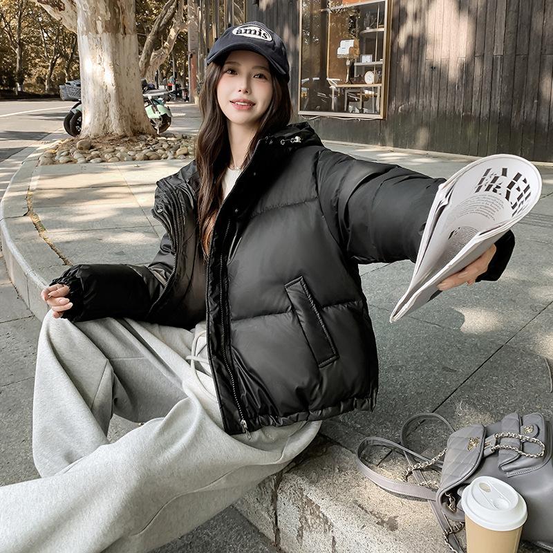 Хлопковая одежда Женская 2025 Зима Новая Хлопковая одежда Трендовый Дизайн с Капюшоном Свободный Иностранная Мода Универсальная Студенческая Хлебная одежда