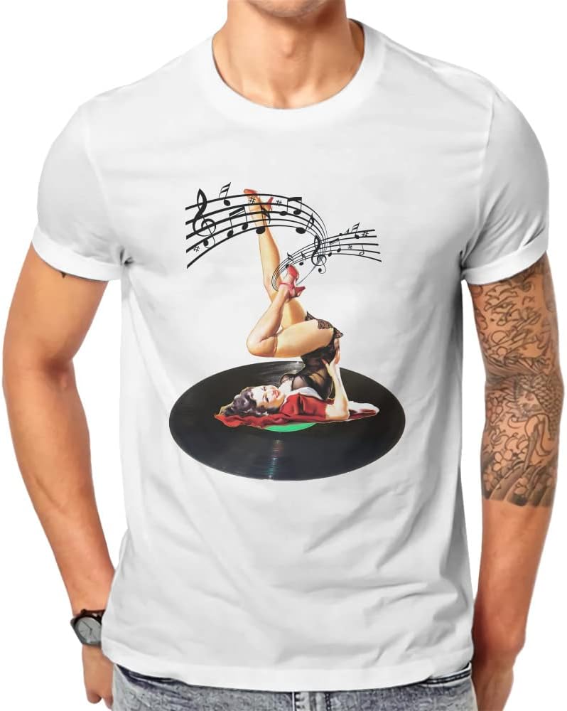 Rockabilly Goddess Unique Tshirt Pin Up Girl Model Pop Art Casual T Shirt Newest Stuff for Adult