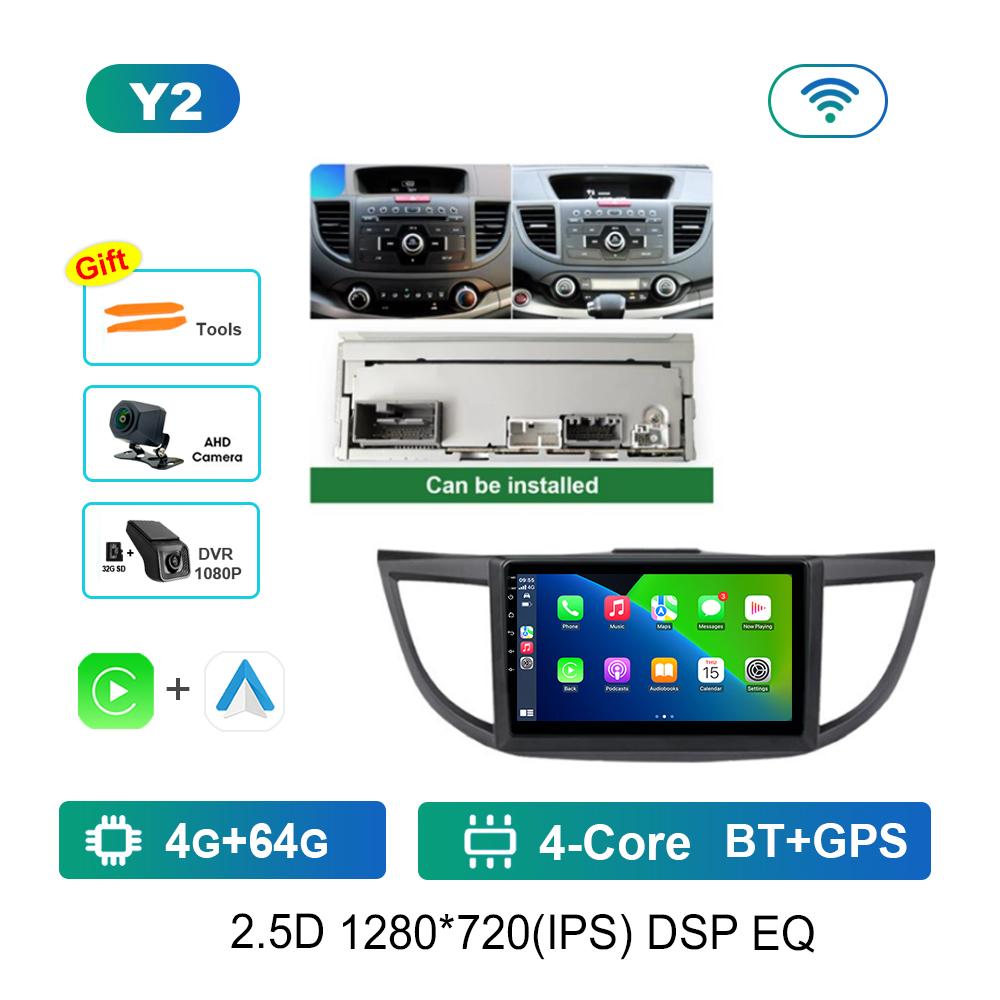 Carplay WiFi 10,1 '' для Honda CRV CR-V 4 RM RE 2011 - 2018 GPS автомобильный видеомультимедийный плеер Android OS 4G BT HD сенсорный экран