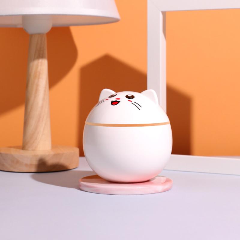 300 мл мини Lucky Cat USB увлажнитель воздуха ультразвуковой аромадиффузор туманообразователь со светодиодной подсветкой портативный автомобильный офисный очиститель воздуха