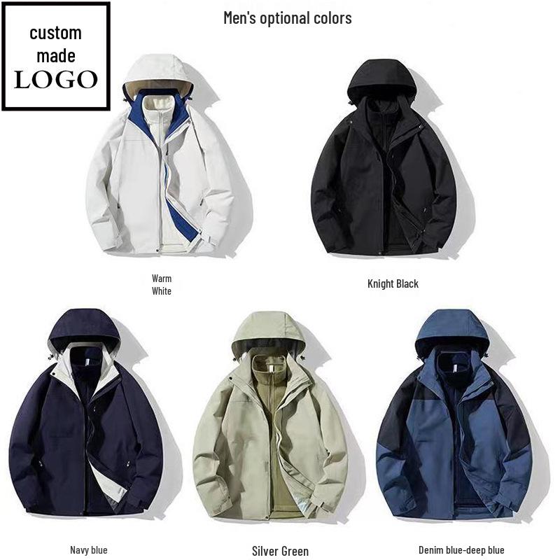 Куртка штормовая Duke с тремя степенями защиты и съемным внутренним слоем – Хлопковая куртка с логотипом на заказ, модная, для активного отдыха, альпинизма и велоспорта