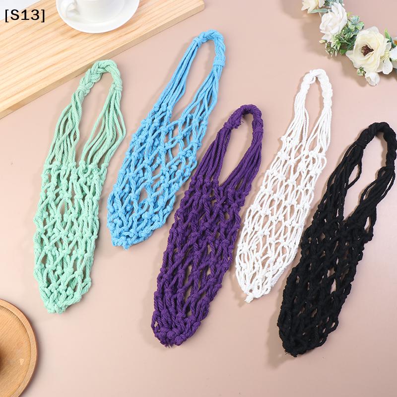 Portable Crochet Cup Holder Coffee Cup Bag Hollow Out Bottle Bag Mugs Bag Foldable Woven Net Water Bottle Bag Cup Cover[Q]Q@