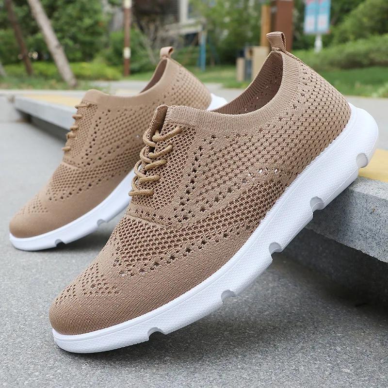 Lefu Shoes Летние Новые Легкие На шнуровке Повседневные Дышащая сетка Спортивные Кроссовки для бега Мужская спортивная обувь