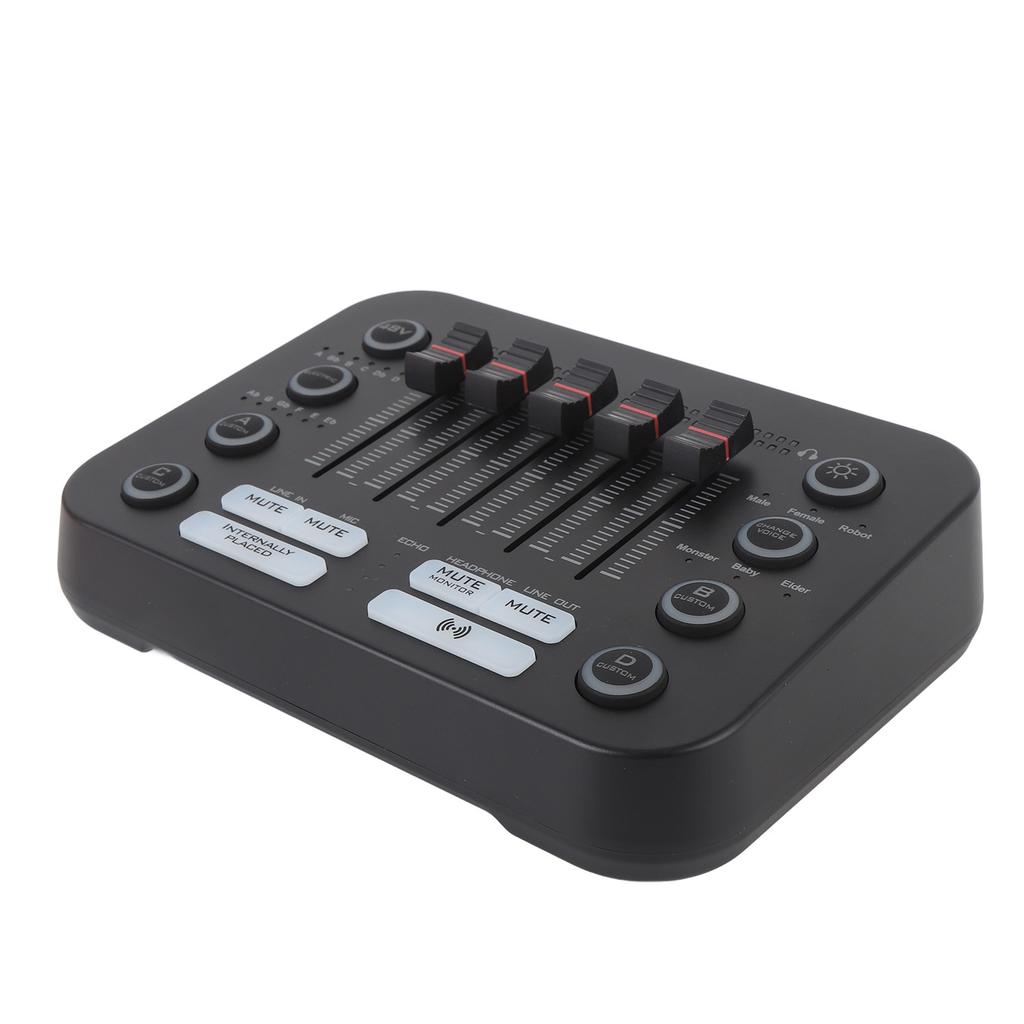 Игровой звуковой микшер ПК Live Sound Board с профессиональным предусилителем 48 В RGB-подсветкой для потоковой передачи