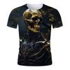 Q Edition Cute Skull Summer Men T Shirts Lightweight Breathable Casual Kids Round Neck Sleeve Short Streetwear Oversized Tops