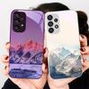 Пейзаж снежной горы Для Samsung S8 S9 S10 S20 Ultra S21 Pro S22 Plus S23 FE S24 Ultra S25 Edge S25Ultra Стеклянный чехол для телефона