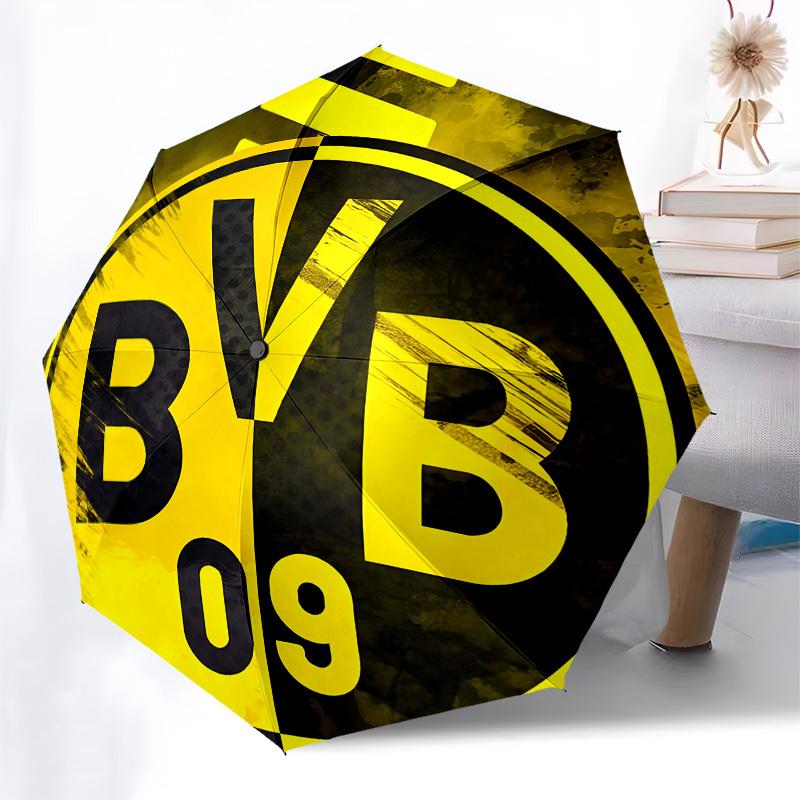 BVB, Dortmund Automatic Opening and Closing, 8 rib Structure Portable Umbrella, Suitable for Men and Women in All Seasons Perfect Gift for